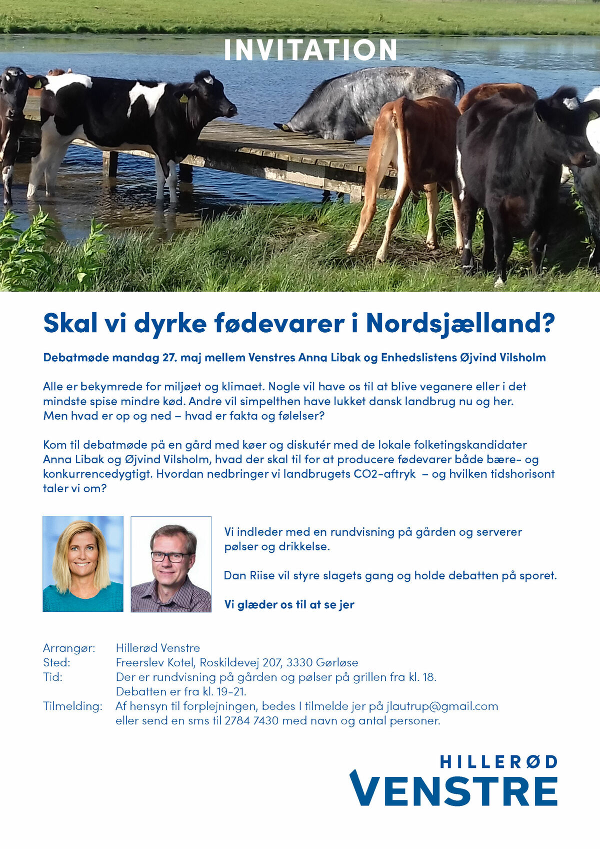 Invitation til Vælgermøde med ANNA LIBAK på Freerslev Kotel 27/5-2019 - kl. 19-21